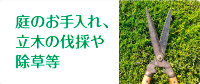 庭のお手入れ、立木の伐採や除草等